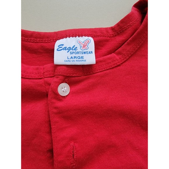 VTG Eagle Sportswear TShirt Sz L 90s Zesco Fisher Allied 2 button Single Stitch - Picture 3 of 7